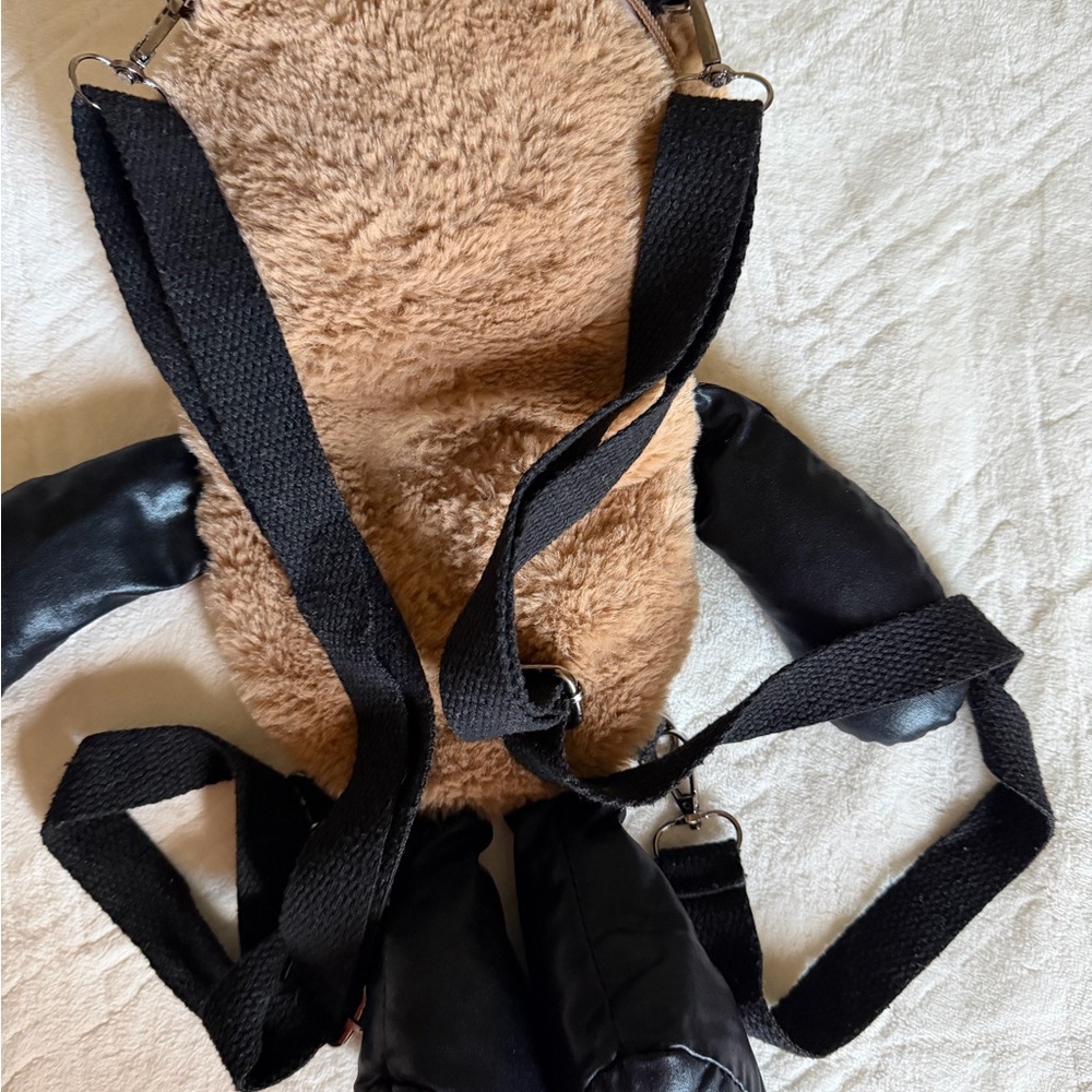 Charming Teddy Bear Kids Backpack in Brown and Black - Picture 3 of 7